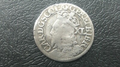 Charles I Forty Pence 1625 - 1642 Falconer