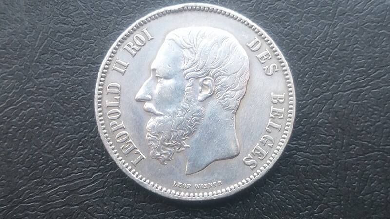 Belgium 5 Francs - 1869