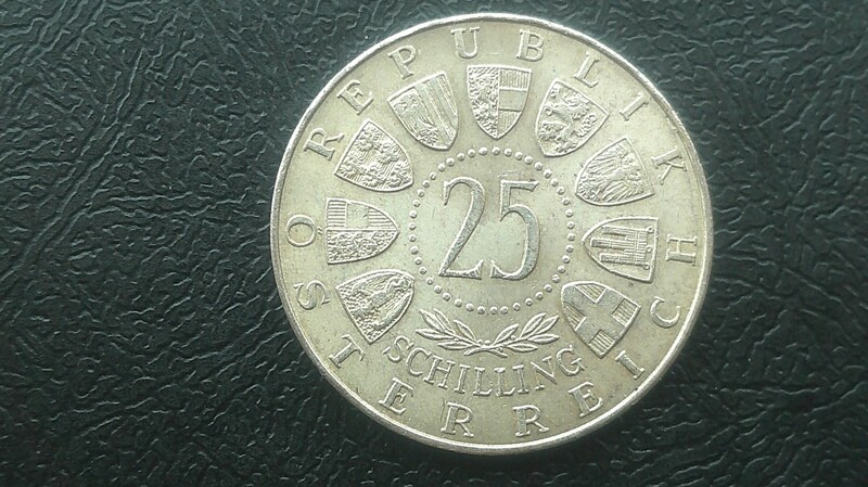 Austria 25 Schilling - 1956 (Wolfgang Amadeus Mozart)