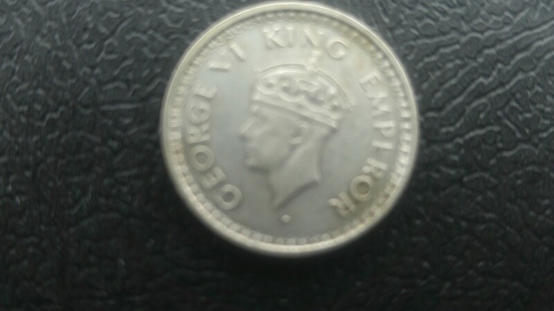British India Quarter Rupee - 1945