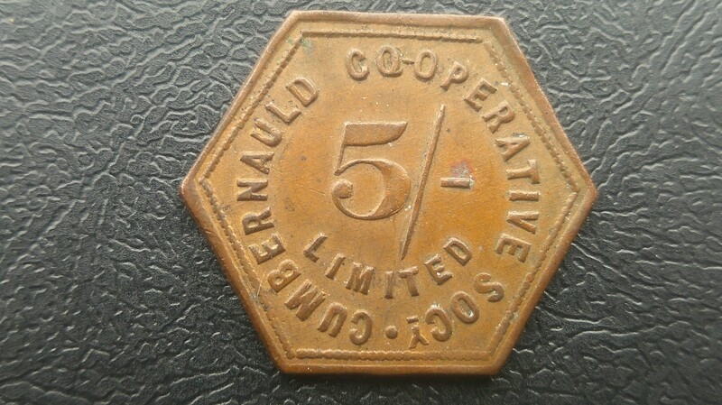 Cumbernauld Coop Five Shilling Token