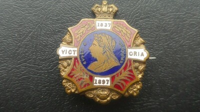 Queen Victoria Diamond Jubilee Badge - 1897