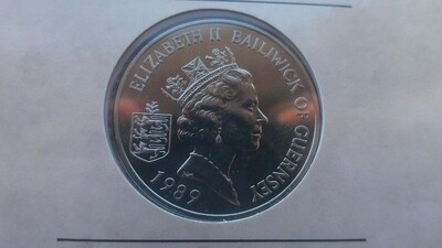 Guernsey Two Pound Crown - 1989 (Henry I)