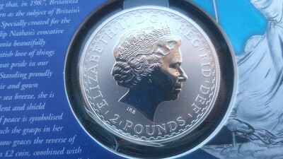 2002 - Two Pound Fine Silver Britannia