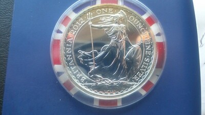 2012 - Two Pound Fine Silver Britannia with Case