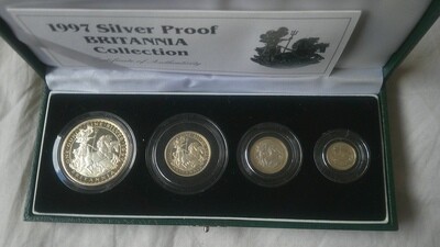 1997 - Britannia 4 Coin Fine Silver Proof Set