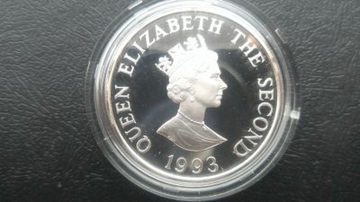Alderney 2 Pounds Silver Proof - 1993 Coronation Anniversary