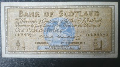 Bank of Scotland £1 - 1962
