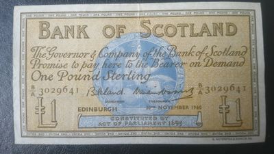 Bank of Scotland £1 - 1960