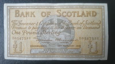 Bank of Scotland £1 - 1949