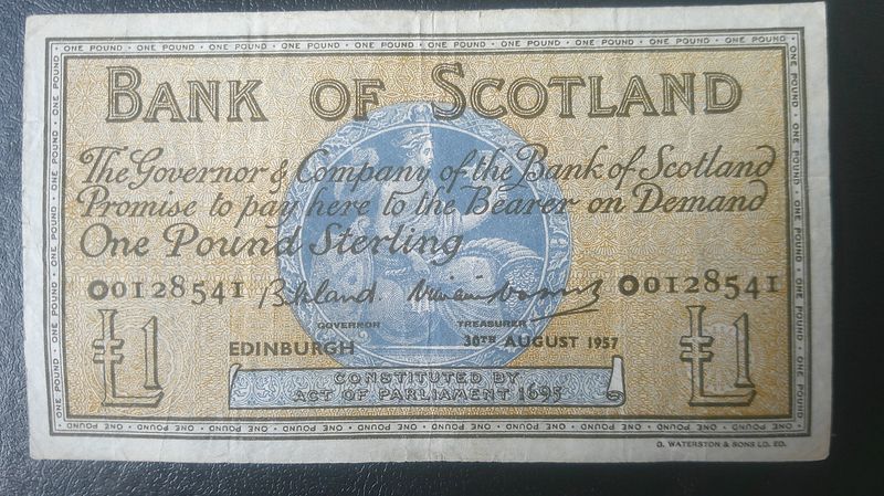 Bank of Scotland £1  -  1957