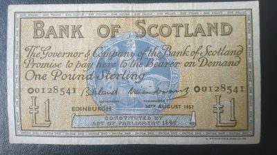 Bank of Scotland £1 - 1957