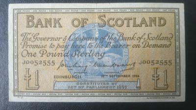 Bank of Scotland £1 - 1956
