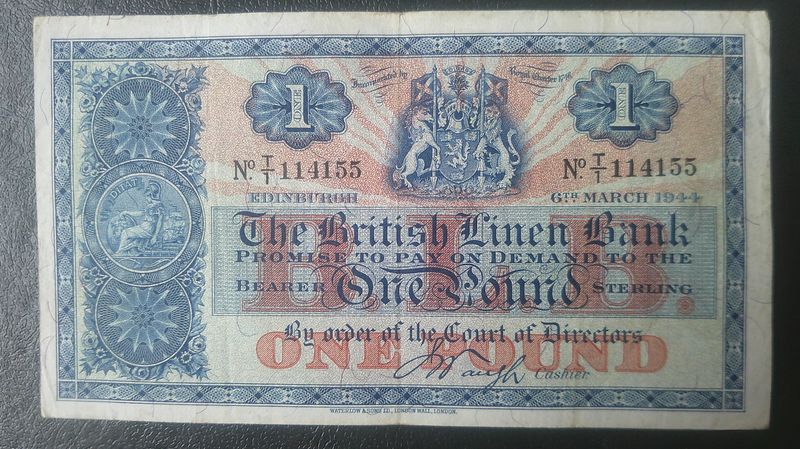 British Linen Bank £1  -  1944