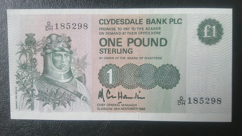 Clydesdale Bank £1 - 1988