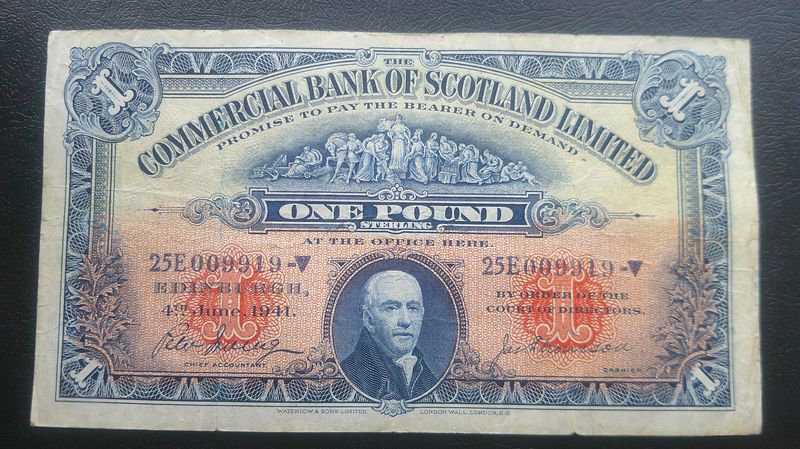 Commercial Bank of Scotland £1 - 1940