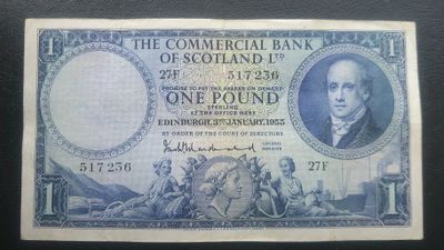 Commercial Bank of Scotland £1 - 1955