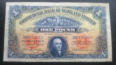 Commercial Bank of Scotland £1 - 1935