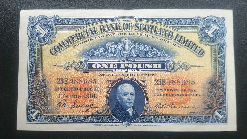 Commercial Bank of Scotland £1  -  1931