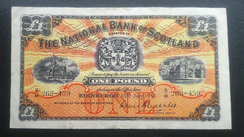 National Bank of Scotland £1  -  1955