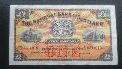 National Bank of Scotland £1 - 1949