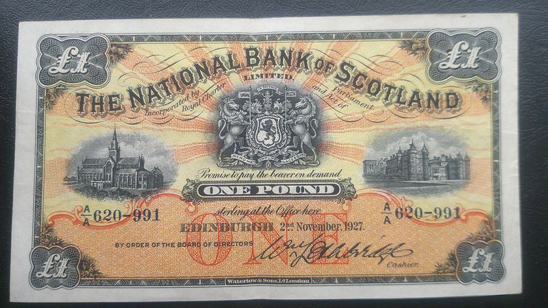 National Bank of Scotland £1  -  1927