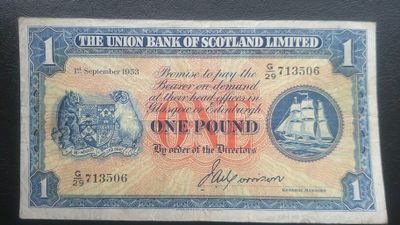 Union Bank of Scotland £1 - 1953
