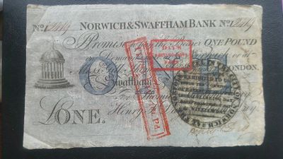 Norwich & Swaffham Bank £1 - 1825