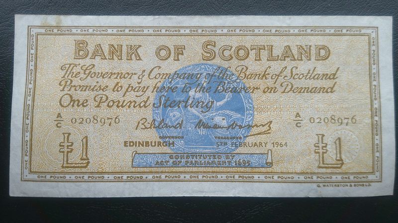 Bank of Scotland £1 - 1964