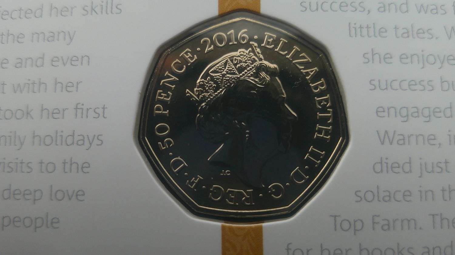 2016 - Fifty Pence (Squirrel Nutkin) Royal Mint