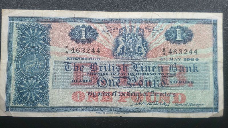 British Linen Bank £1 - 1964