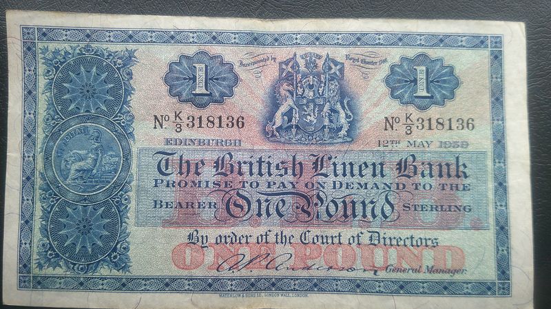 British Linen Bank £1 - 1959