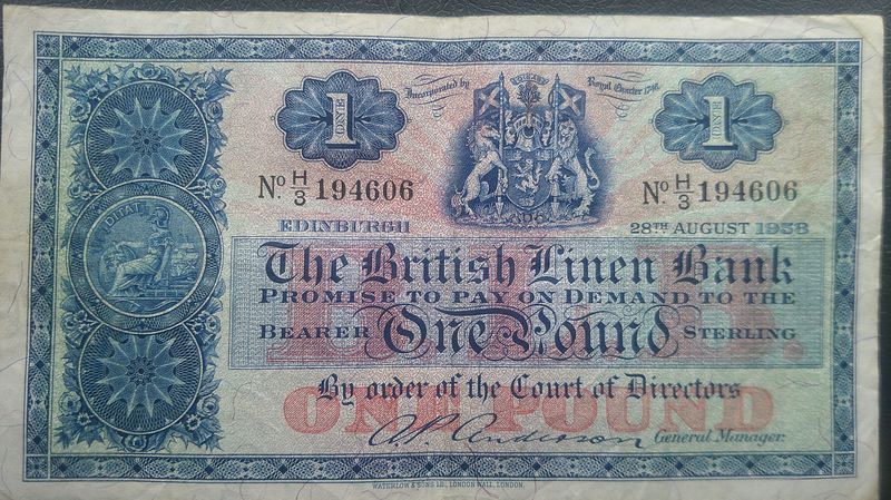 British Linen Bank £1 - 1958