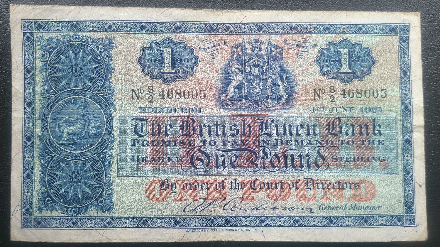 British Linen Bank £1 - 1951
