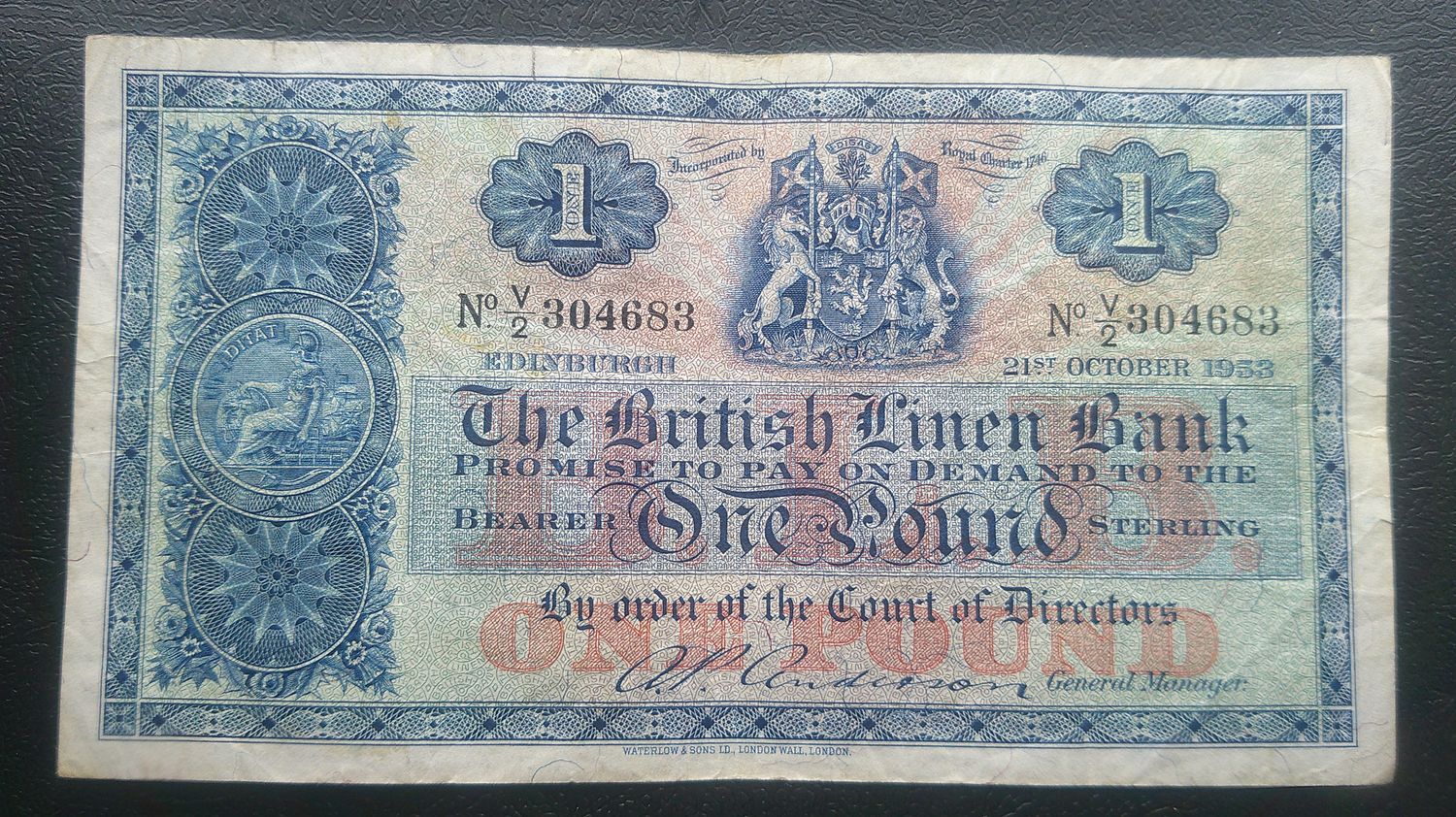 British Linen Bank £1 - 1953