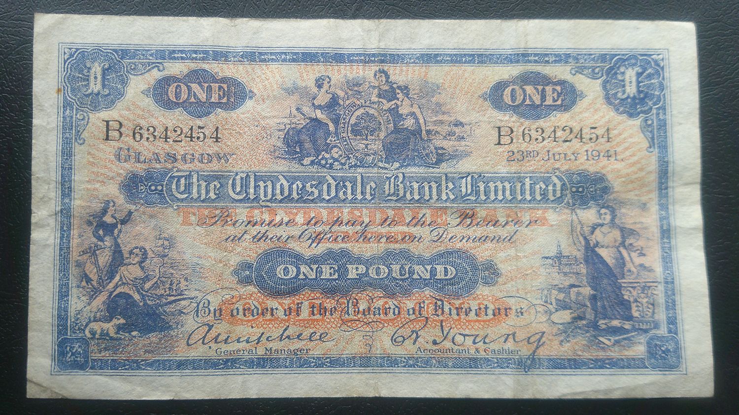 Clydesdale Bank £1  -  1941