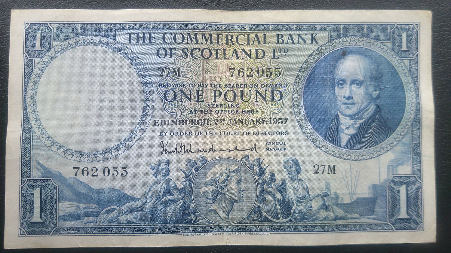 Commercial Bank of Scotland £1 - 1957