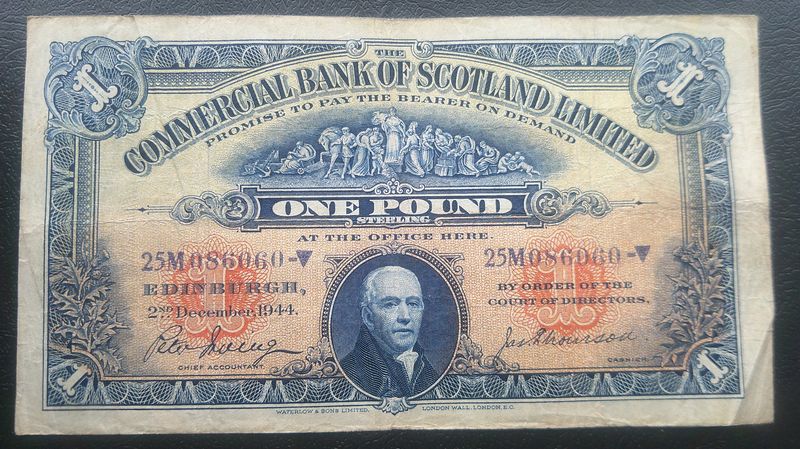 Commercial Bank of Scotland £1 - 1944