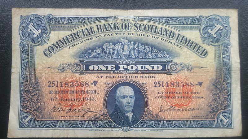 Commercial Bank of Scotland £1 - 1943