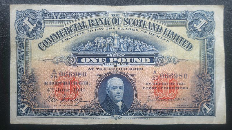 Commercial Bank of Scotland £1  -  1941