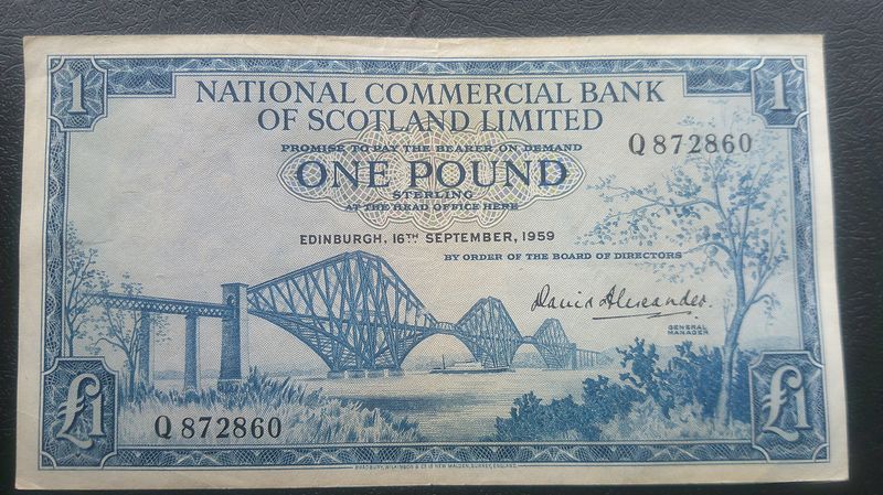 National Commercial Bank  £1  -  1959