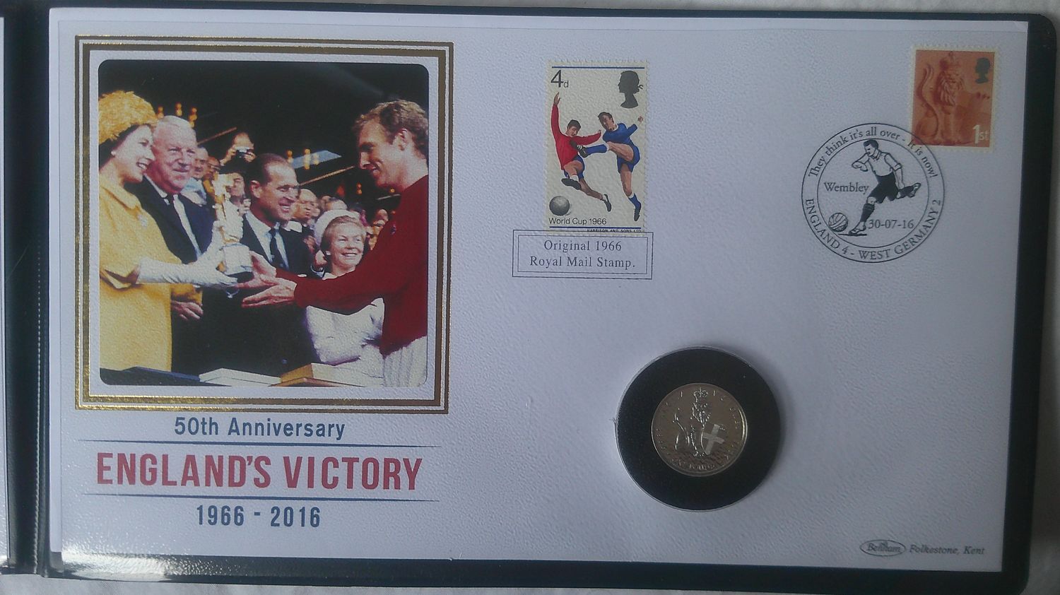 Tristan Da Cunha One Pound - 2016  (50th Anniversary of England's Victory)