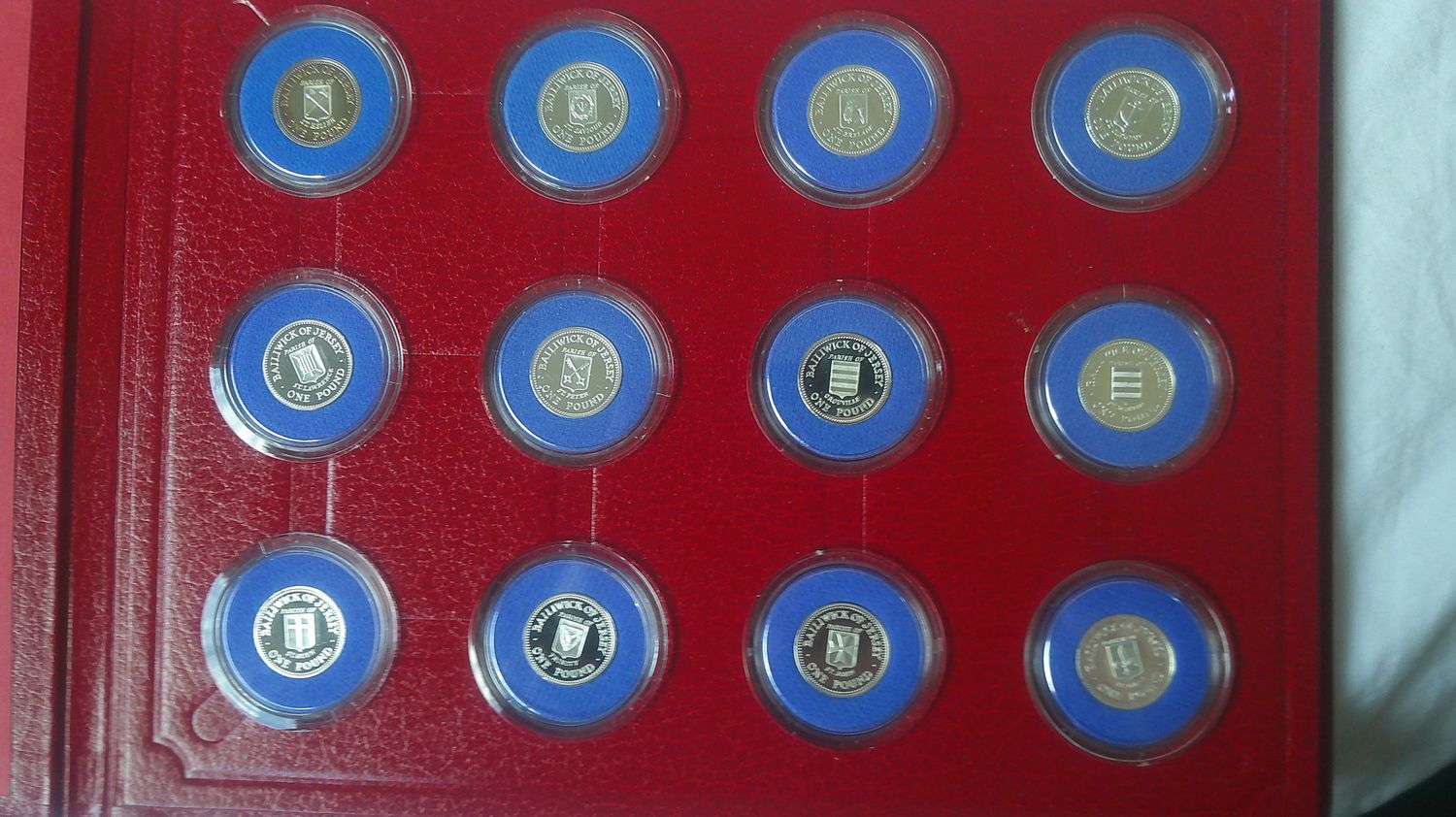 Jersey 12 X One Pound Silver Proof Coins  - 1987 (The Twelve Parishes of Jersey)