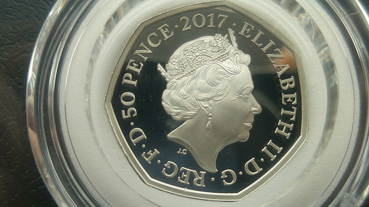 2017 - Silver Proof Colourised Fifty Pence  (Benjamin Bunny)