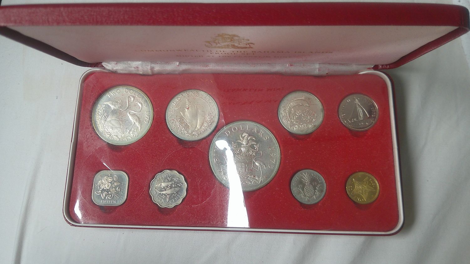Bahamas Nine Coin Proof Set - 1974
