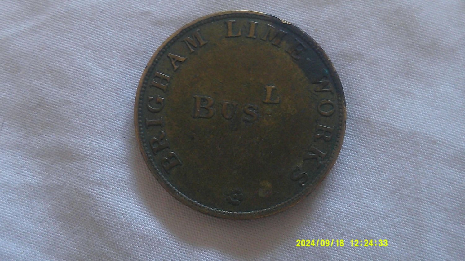Harris & Fawcett Lime Token Brigham  (Rare)
