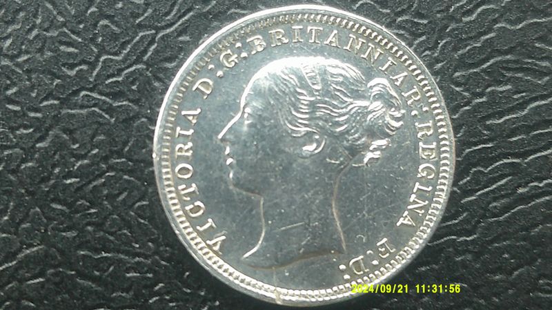 1870  -  Silver Threepence