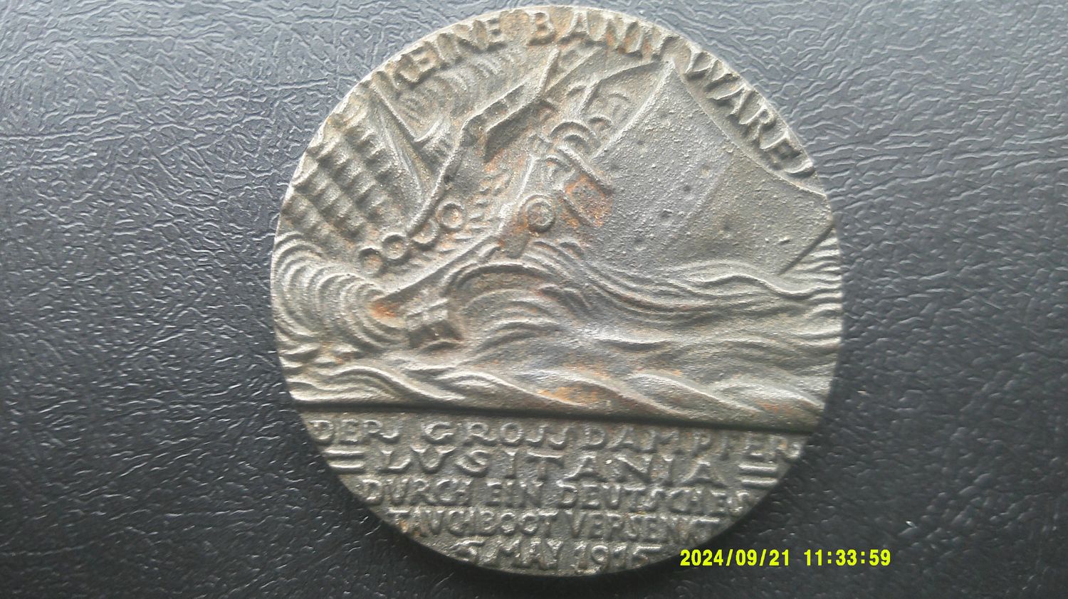 Lusitania Medal - 1915