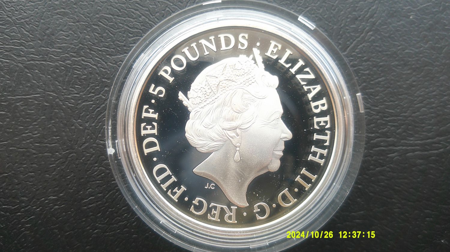 2017 - Silver Proof Five Pounds (Sapphire Jubilee)      ( MRPD)