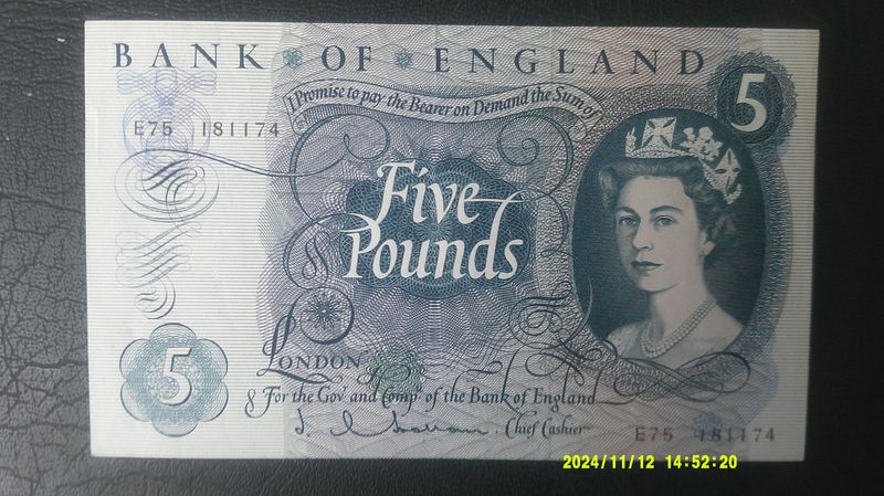 Bank of England £5 -  1963